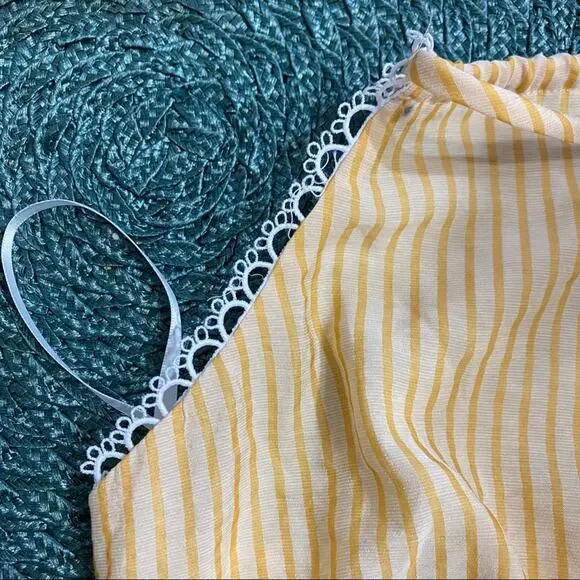 NWT Revolve x LPA Acerra‎ Yellow Striped Crop Top - Picture 10 of 10